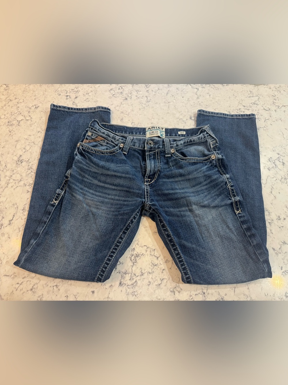 Ariat Slim Fit Straight Leg Jeans in Light Blue
Size 32x32